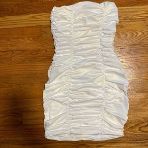 White ruffle dress